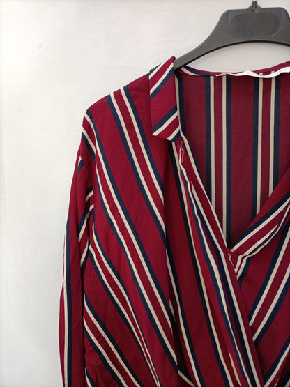 ZARA. Blusa rayas asimétrica  T.xs