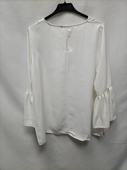 ZARA. White flowing blouse, size XL