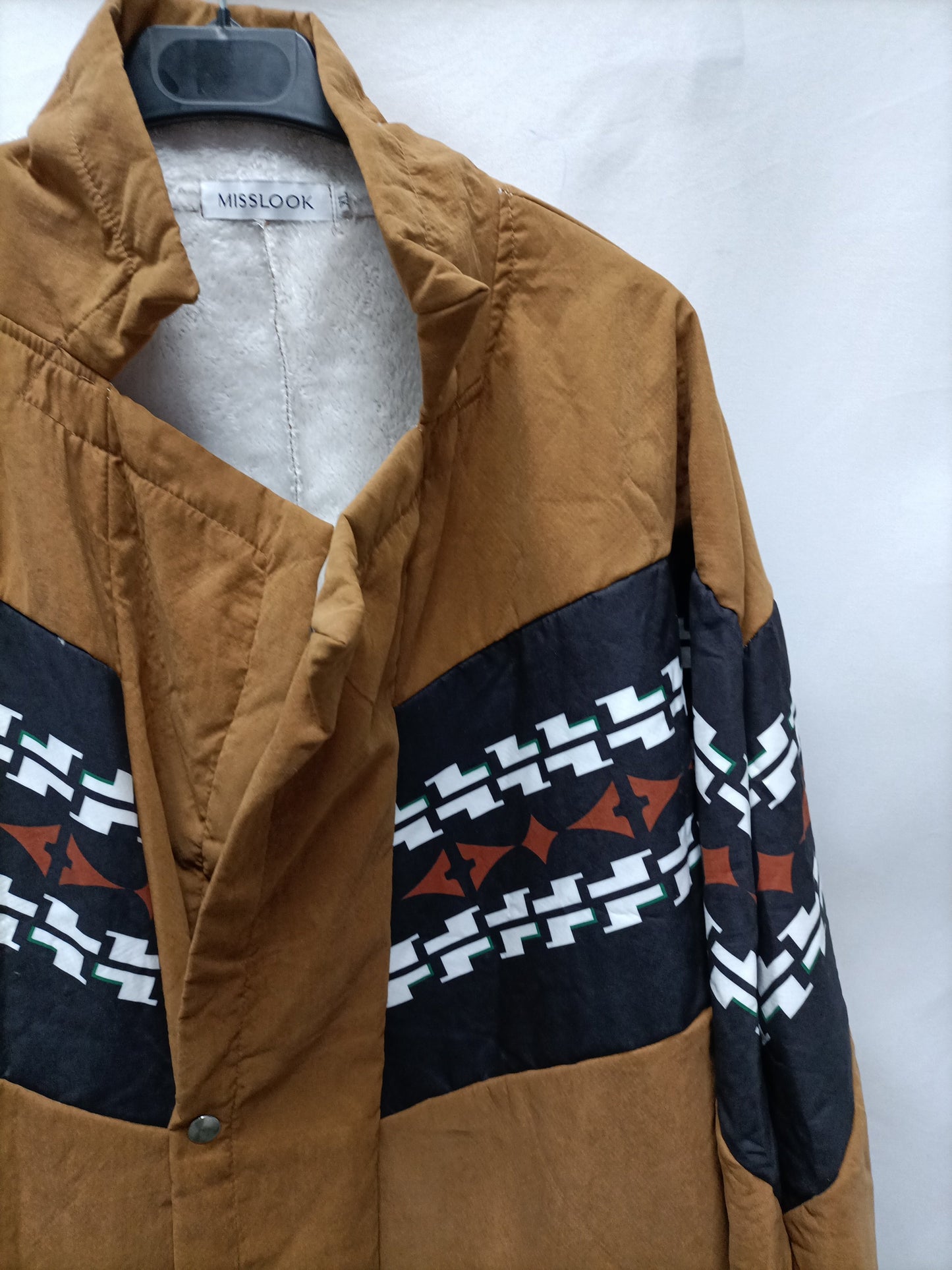 MISS LOOK. Parka camel pelito T.xl