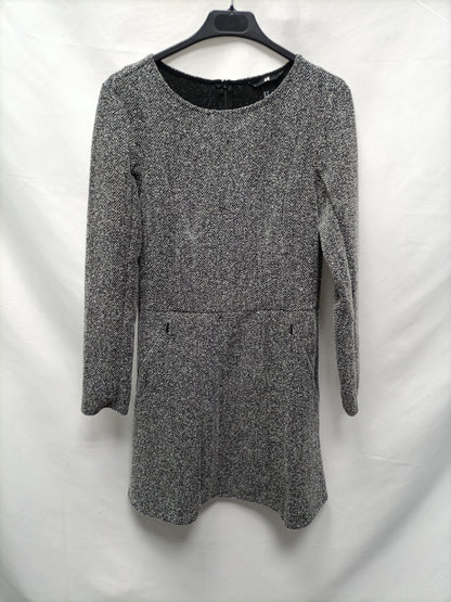 H&amp;M. Short herringbone dress size 38