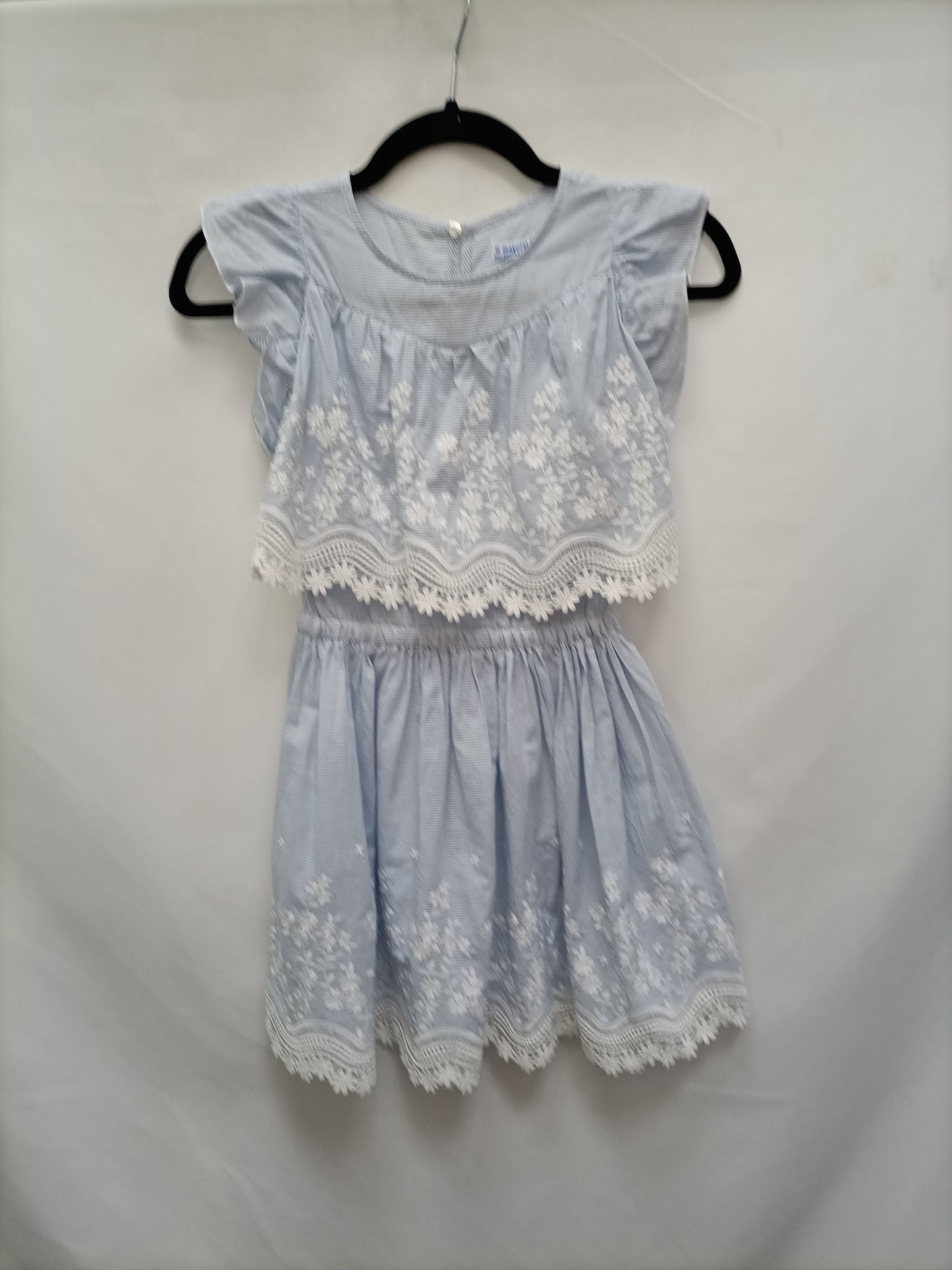 MAYORAL. Vestido rayas y bordados T.10 años