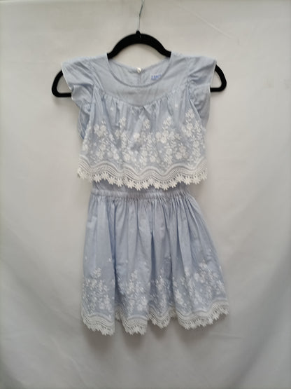 MAYORAL. Vestido rayas y bordados T.10 años