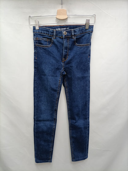 ZARA. Pantalones denim oscuro T.11/12