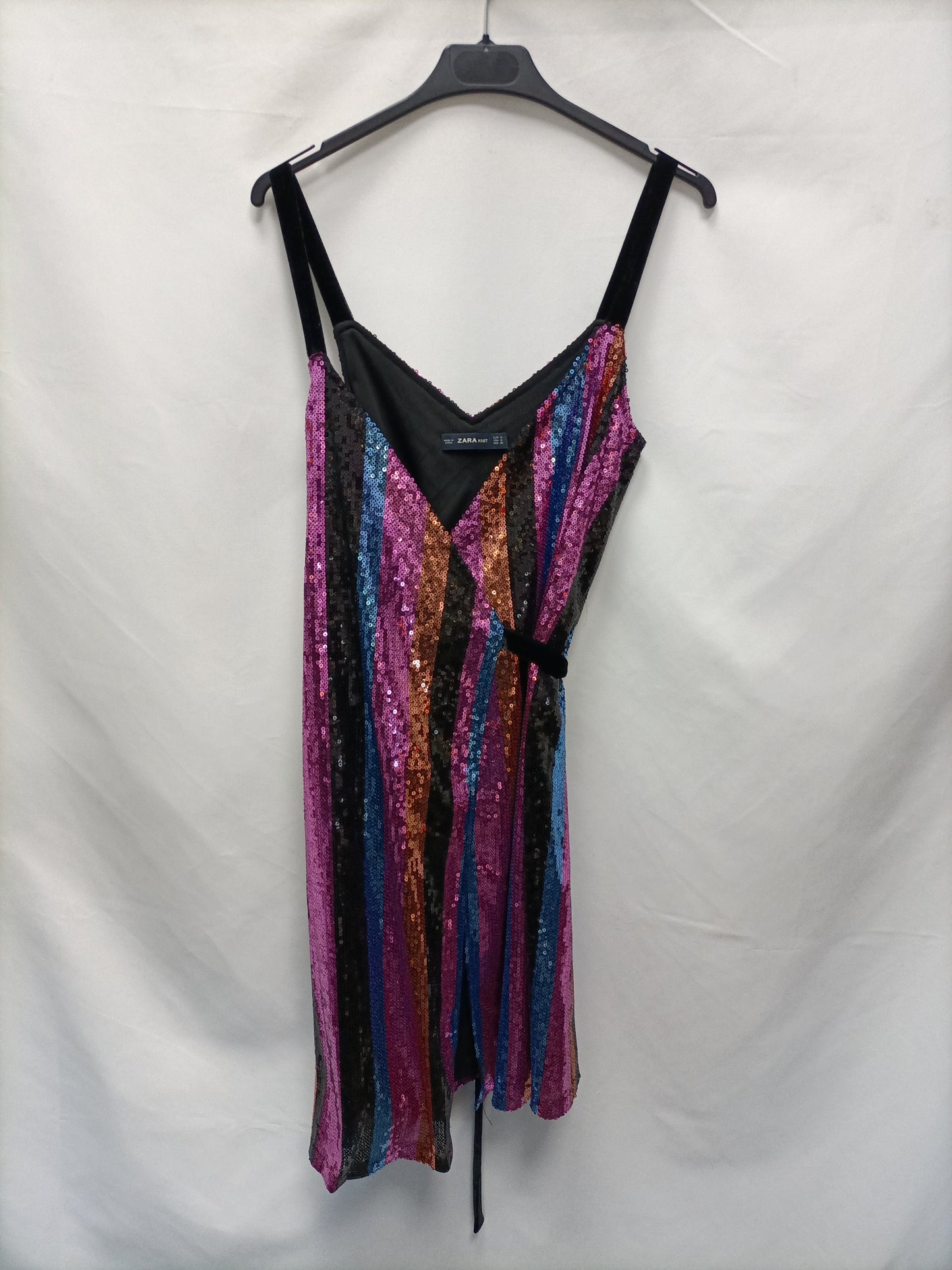 ZARA. Vestido lentejuelas T.s