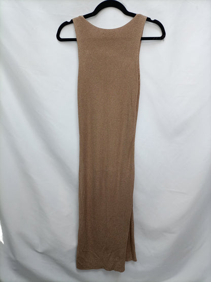 OYSHO. Brown Ts thread dress
