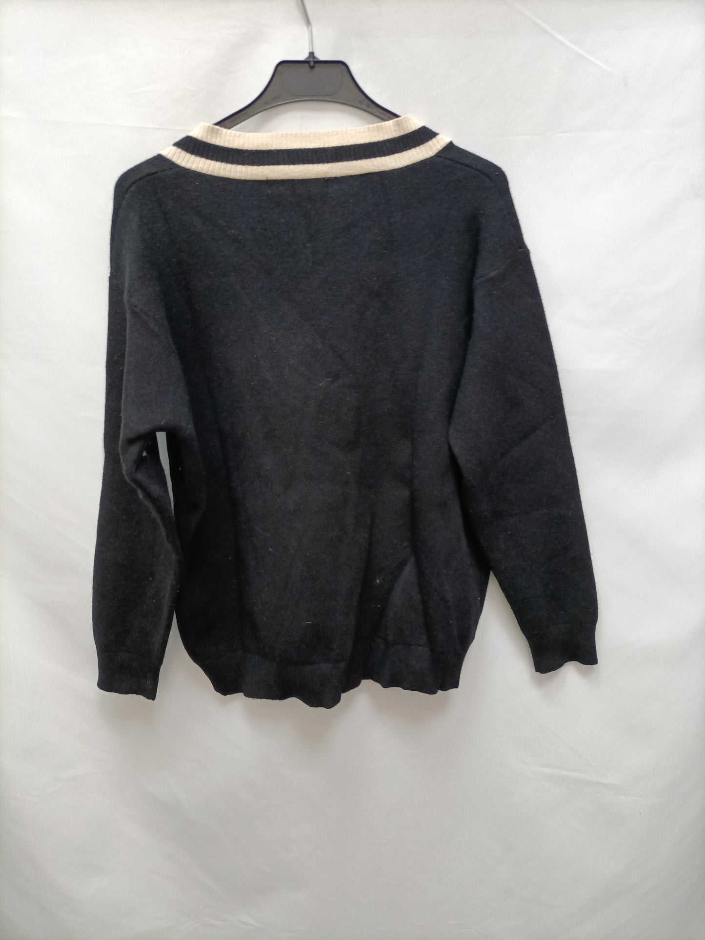 MANGO. Black striped Ts sweater