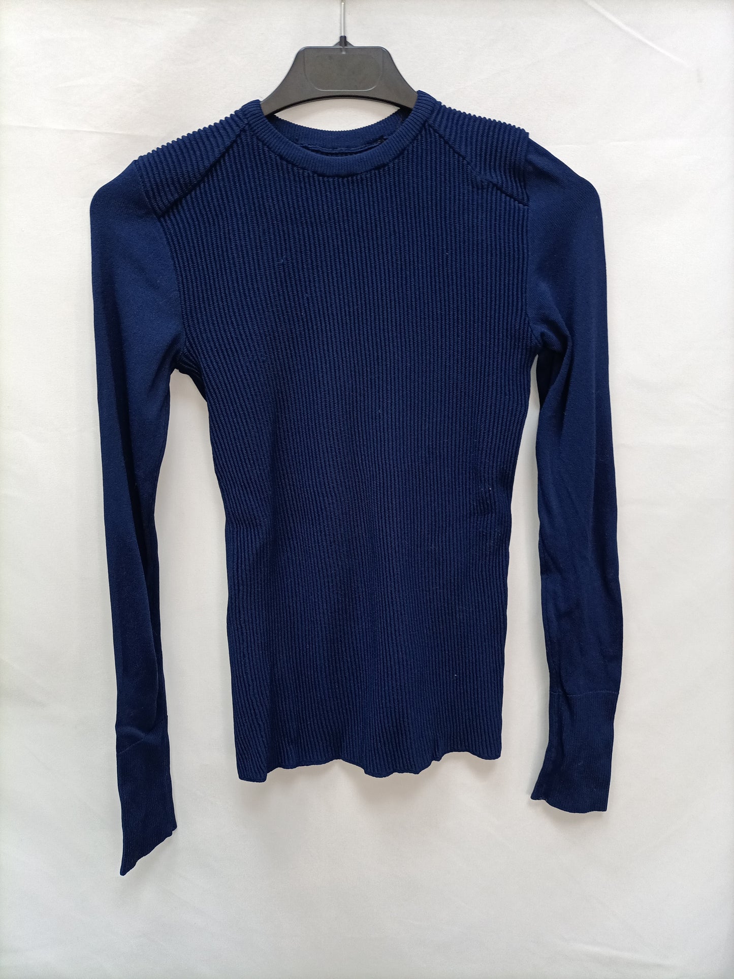 OTHERS. Blue ribbed knit top Your (s)