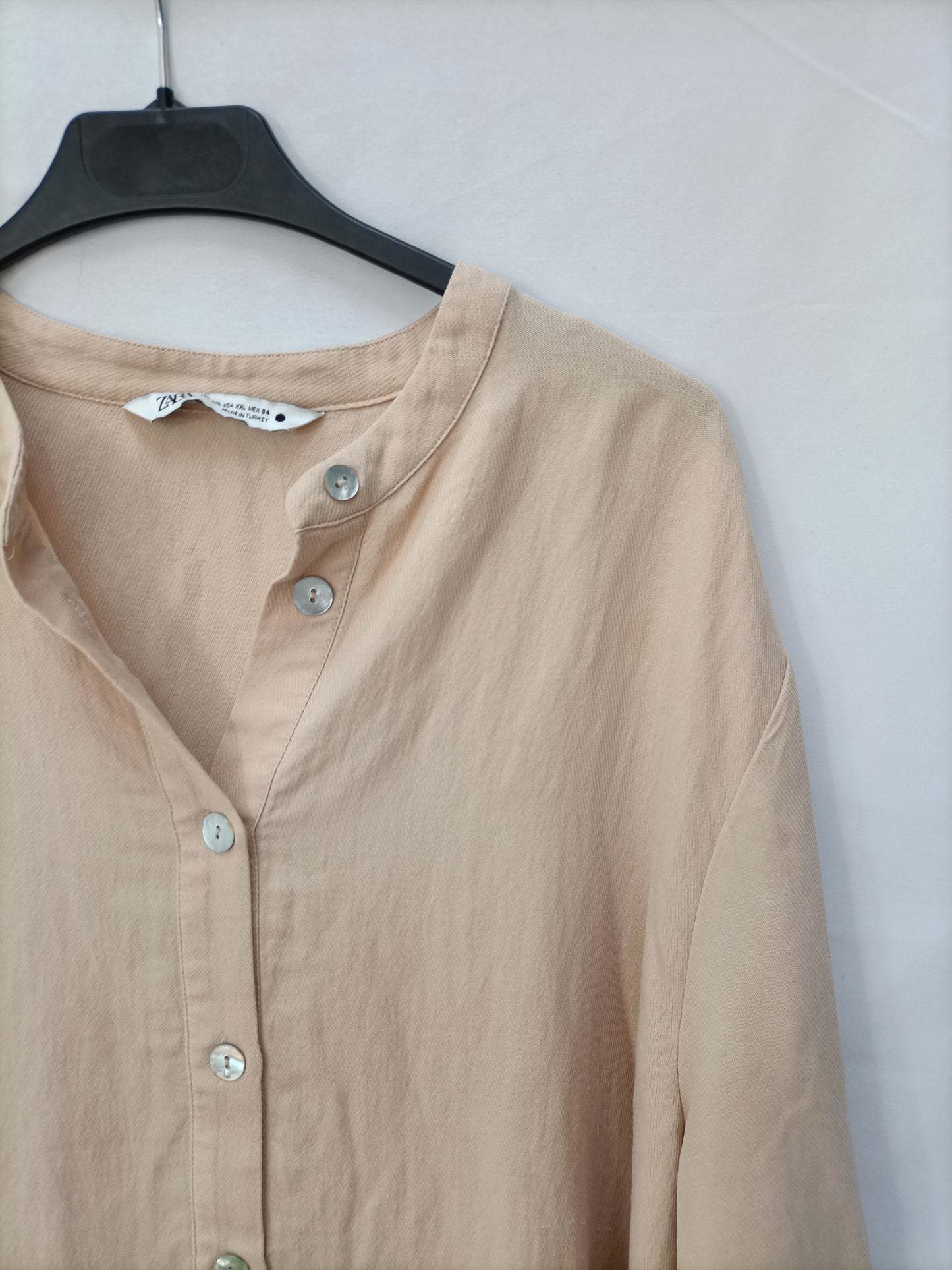 ZARA. Flowy beige blouse, size XL