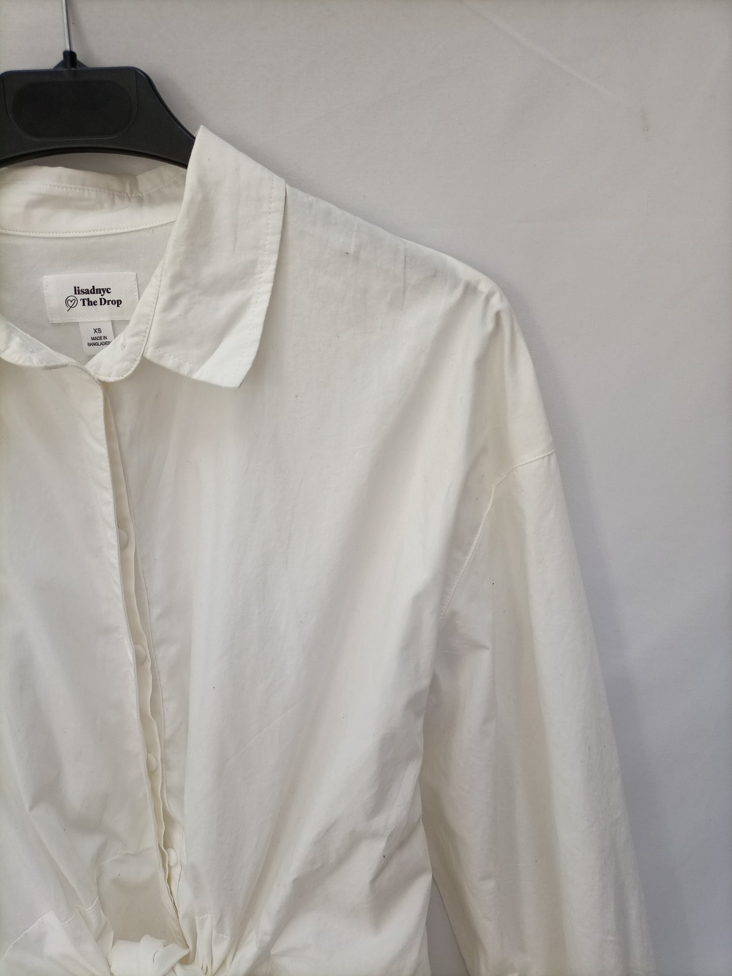 LISADNYC THE DROP. White lace-up shirt T.xs
