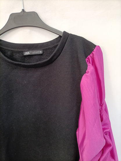 ZARA. Top mangas  buganvilia T. s