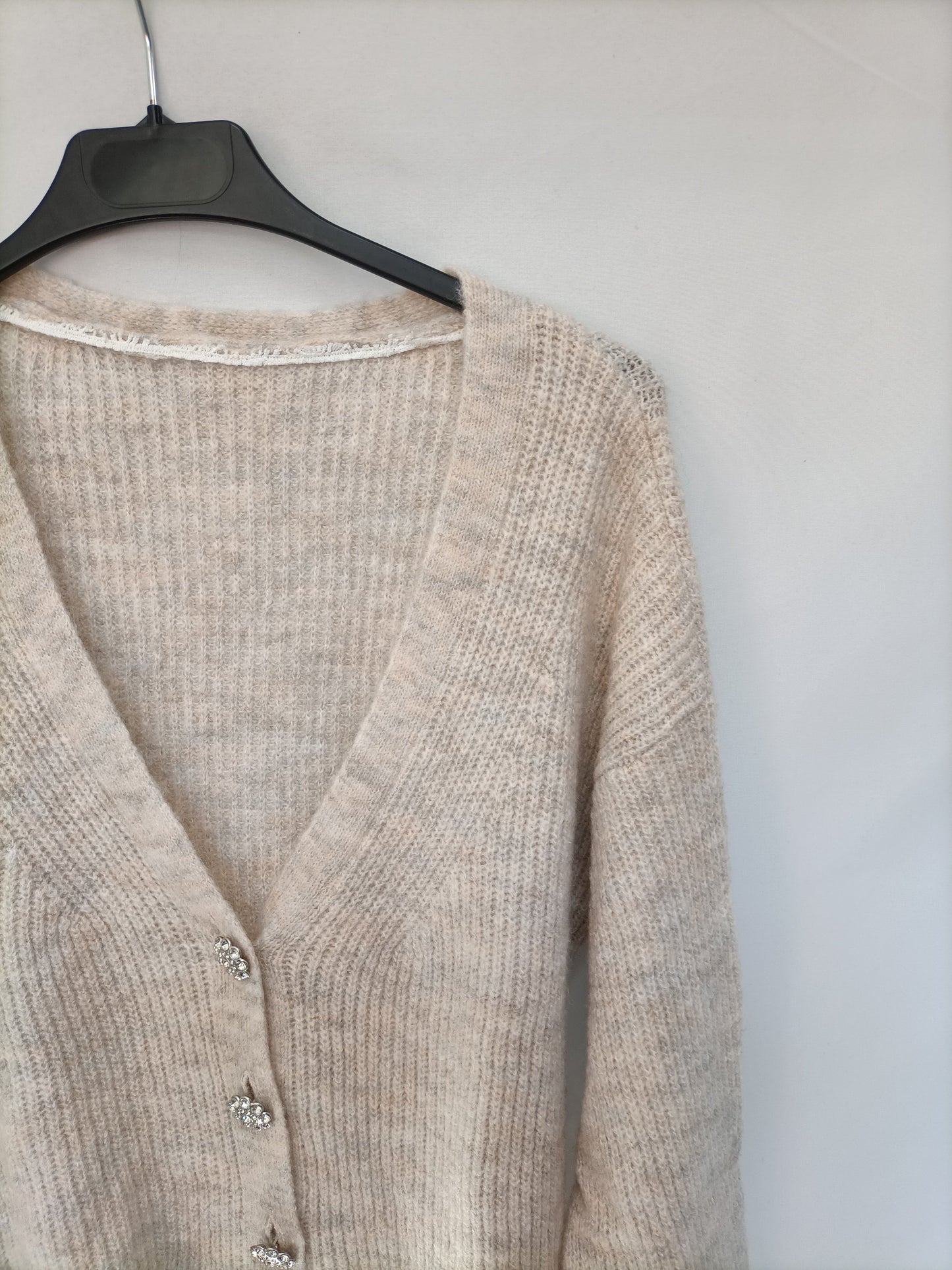 OTRAS. Jersey jaspeado beiges T.u (s)