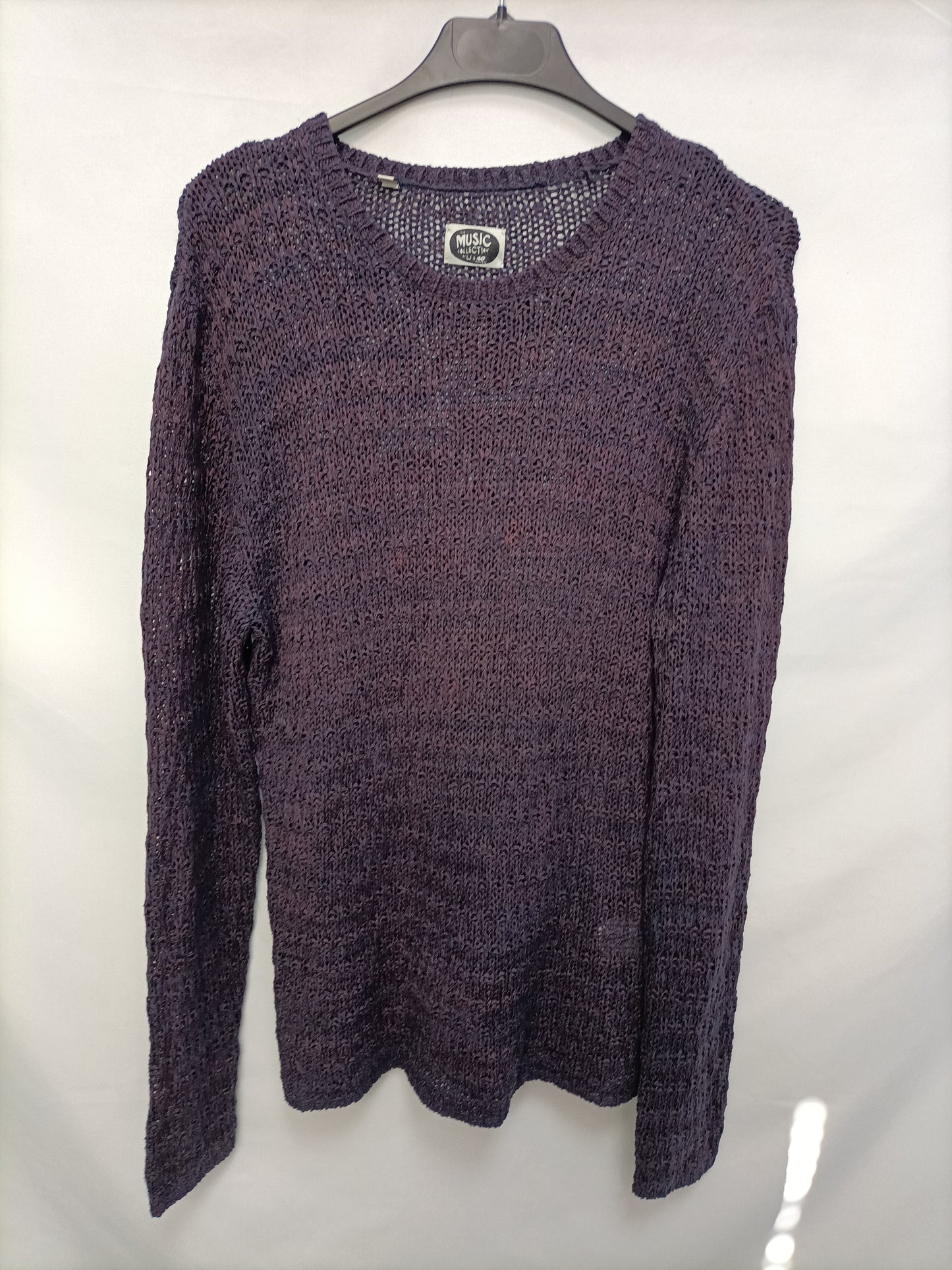 THE MUSIC COLLECTION. Purple Ts Knit Sweater