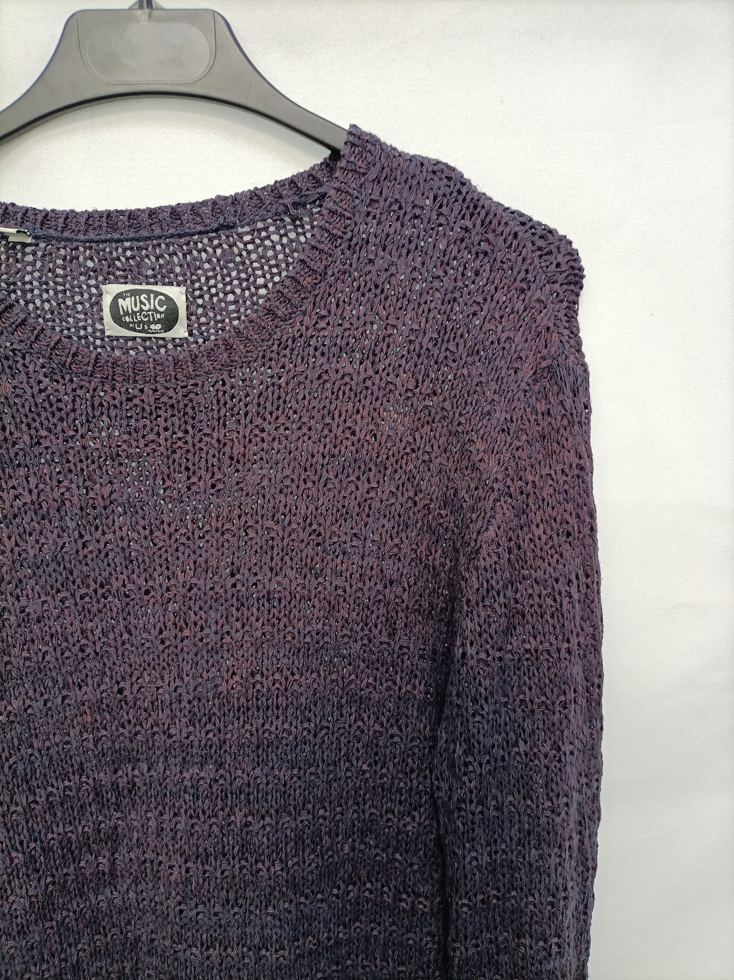 THE MUSIC COLLECTION. Purple Ts Knit Sweater