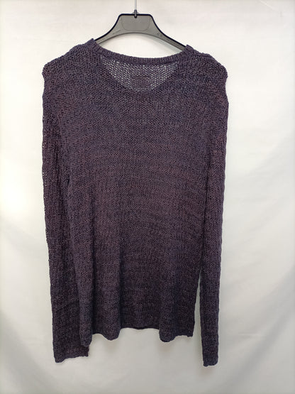 THE MUSIC COLLECTION. Purple Ts Knit Sweater