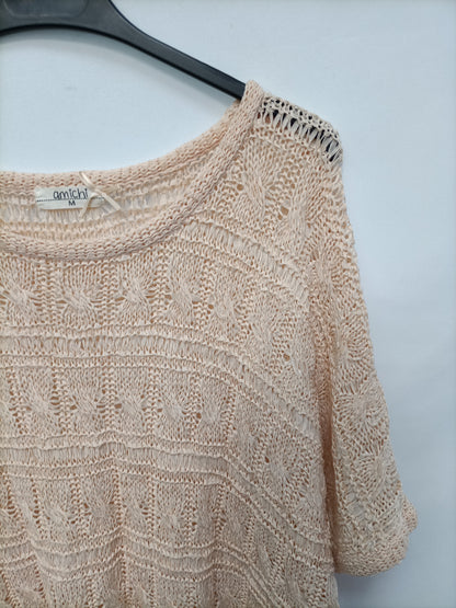 AMICHI. Yellow knit top TM