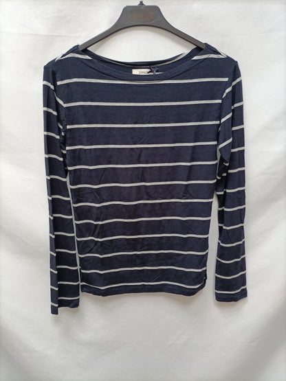 AMICHI. Camiseta rayas azul y gris T.s