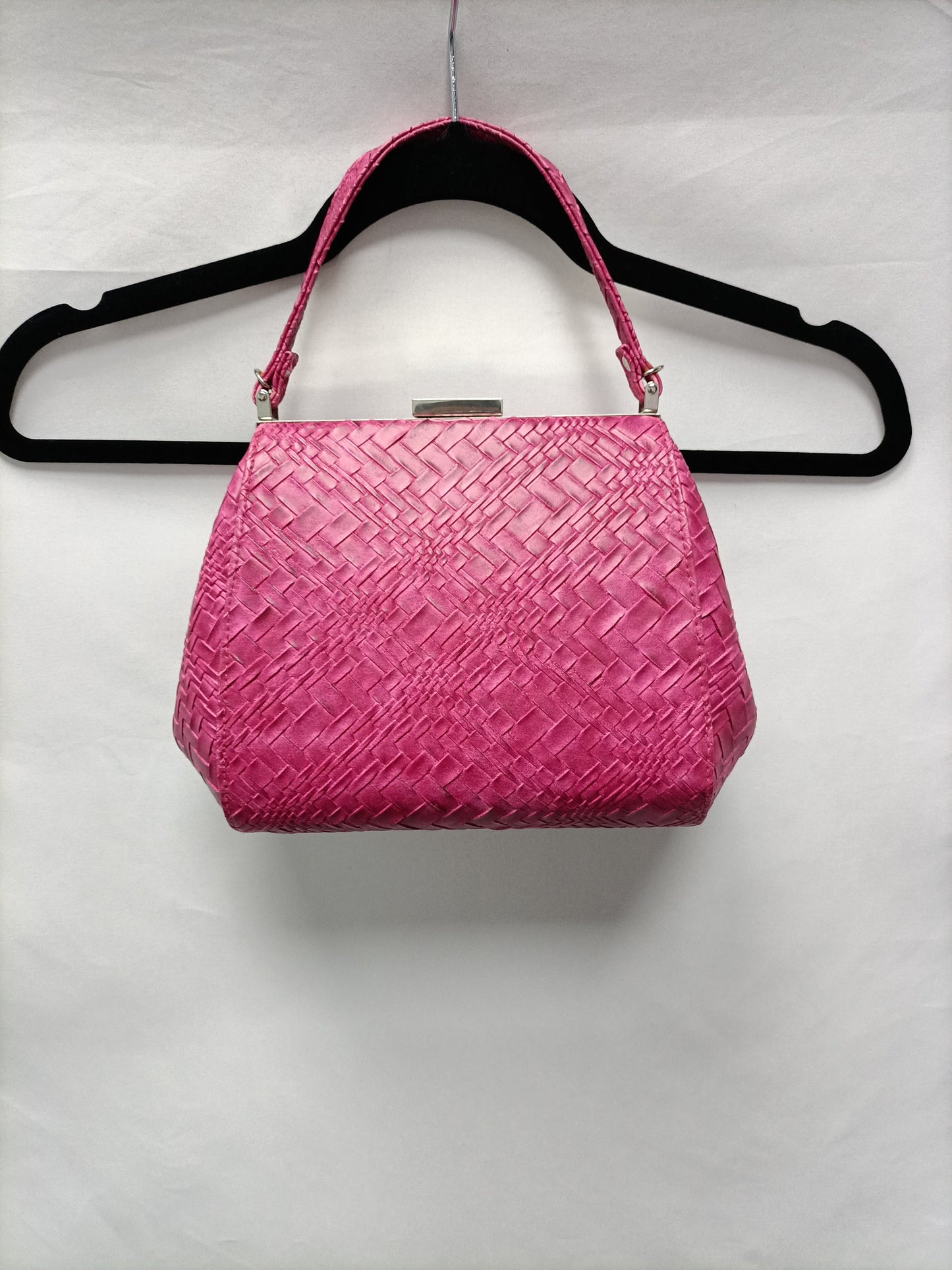 OLGABERG. Bolso trenzado rosa