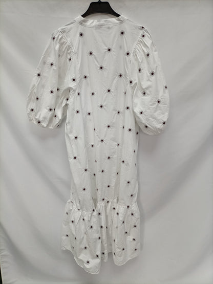 ZARA. Vestido largo bordado T.l