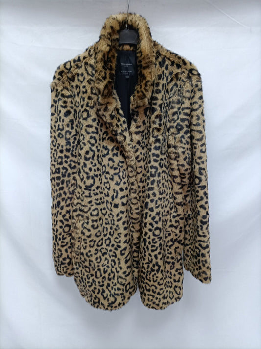 ZARA. Tl animal print fur coat