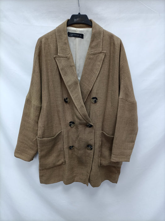 ZARA. Tm oversized linen blazer