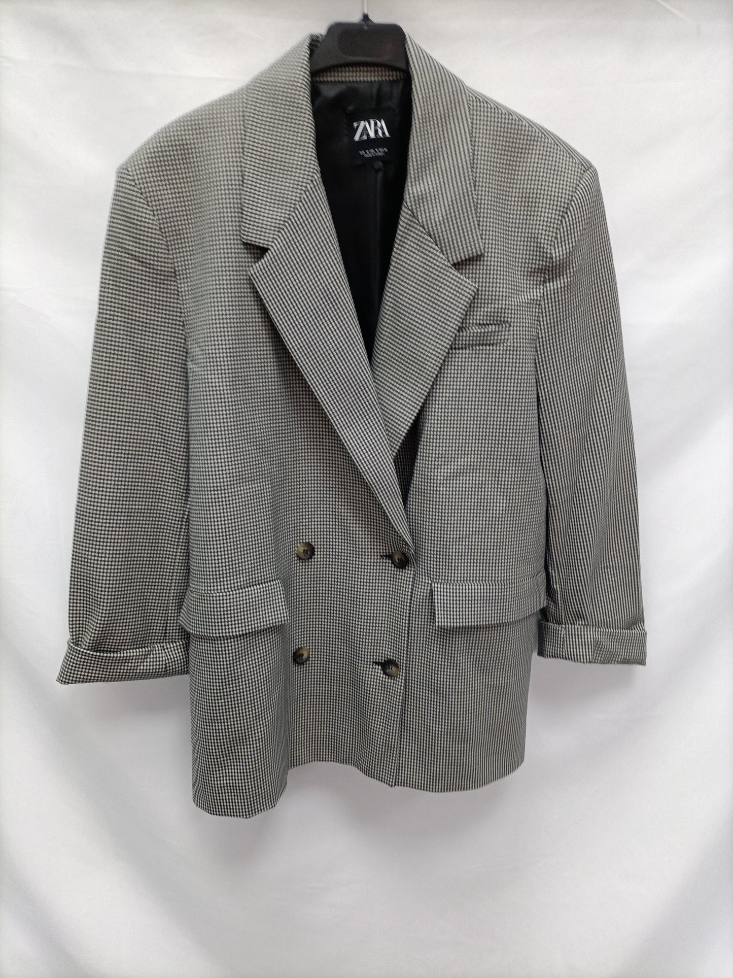 ZARA. Blazer de cuadritos   T.m