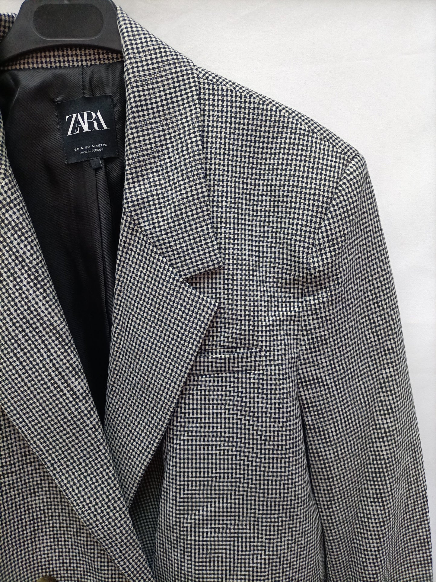 ZARA. Blazer de cuadritos   T.m