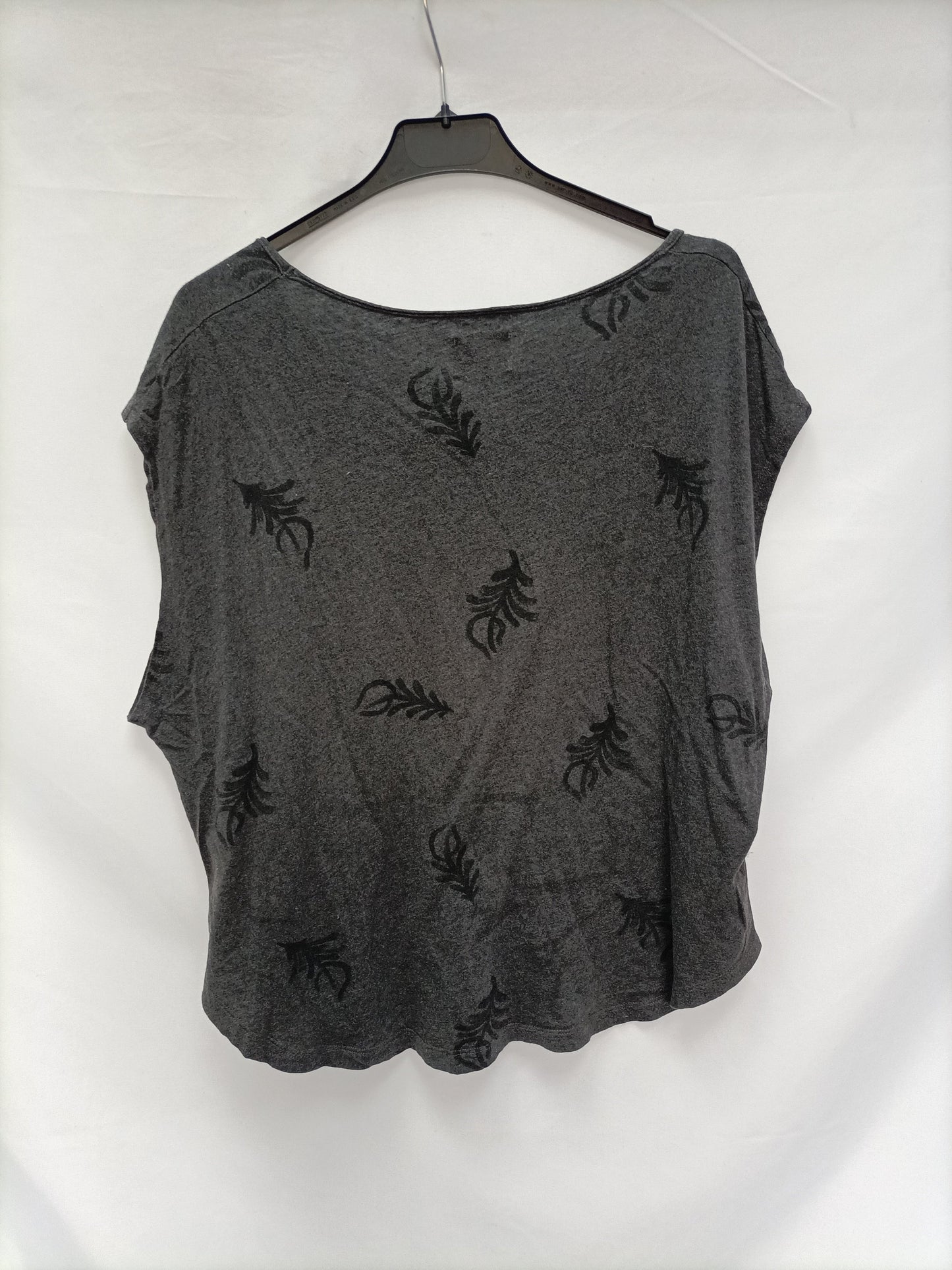 LOREAK MENDIAN. Camiseta gris hojas T.s