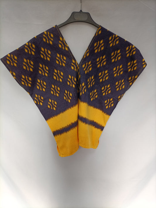 OTRAS. Top estampado azul y amarillo T.u (m)