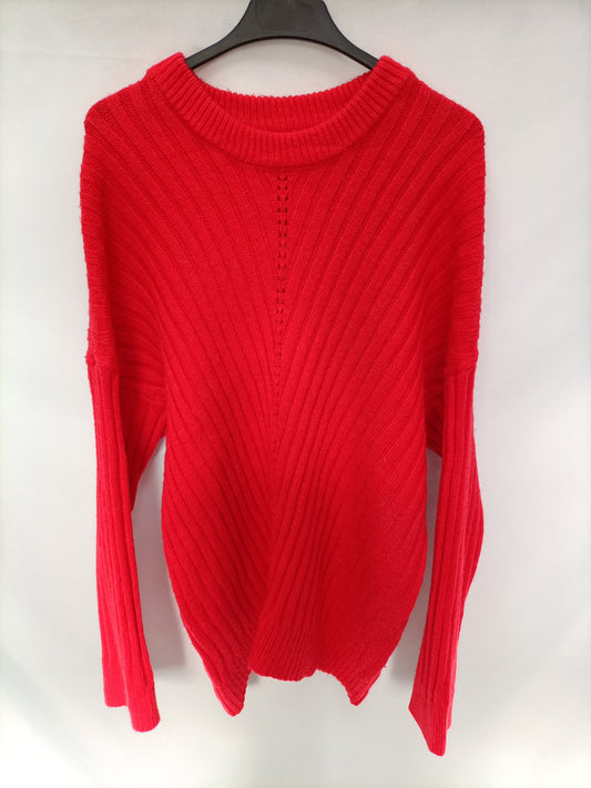 MANGO. Long red sweater Tm