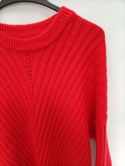 MANGO. Jersey largo rojo T.m