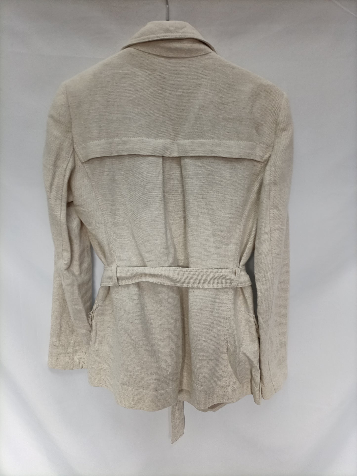 MANGO. Sahariana beige jaspeada T.s