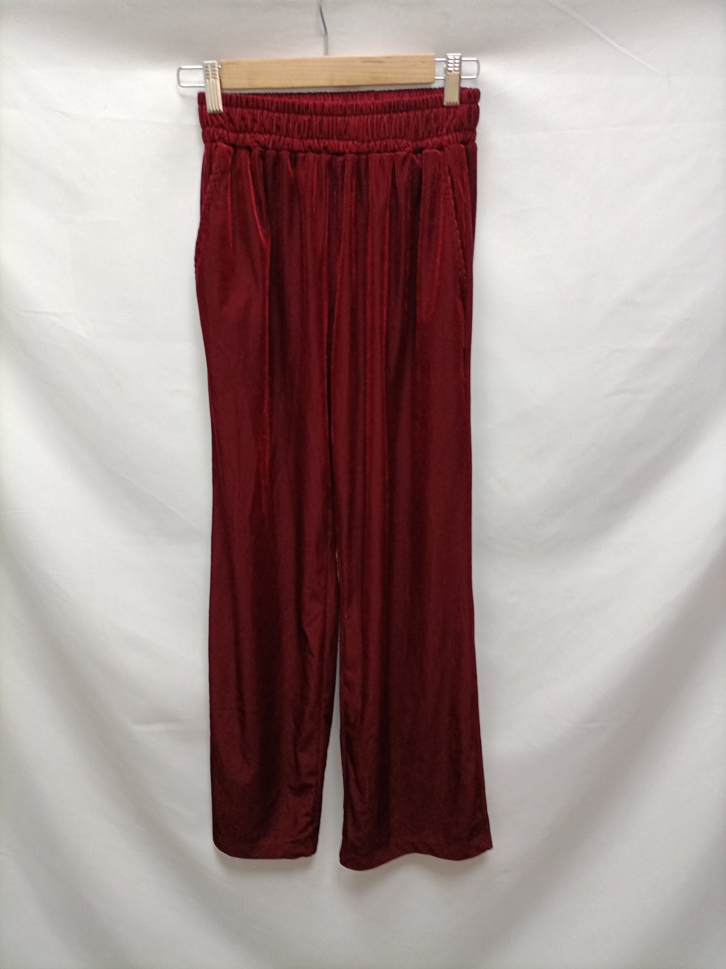 PAUL &ALICE. Pantalón burdeos Palazzo T.s