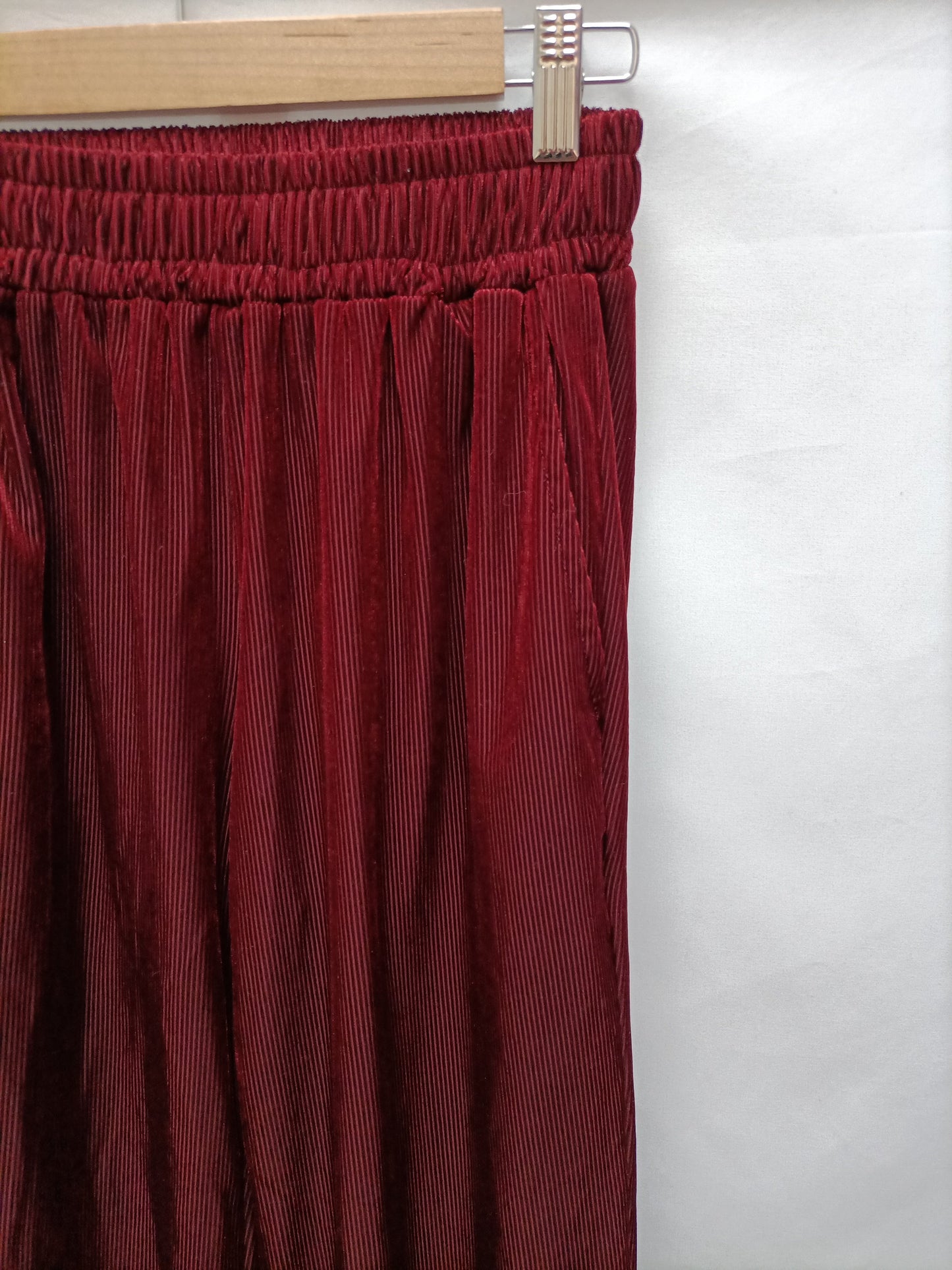 PAUL &ALICE. Pantalón burdeos Palazzo T.s