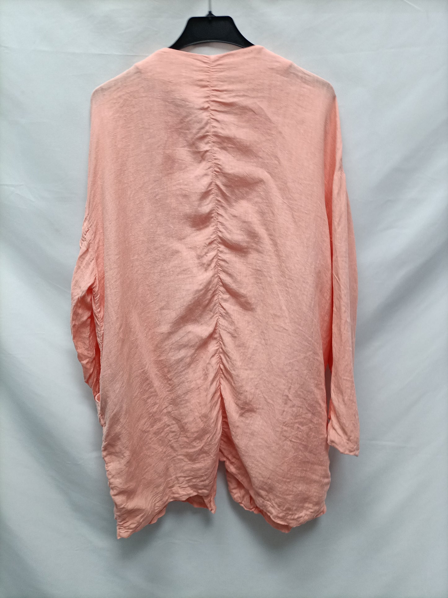 ZARA. Vestido/sobrecamisa  lino T.m