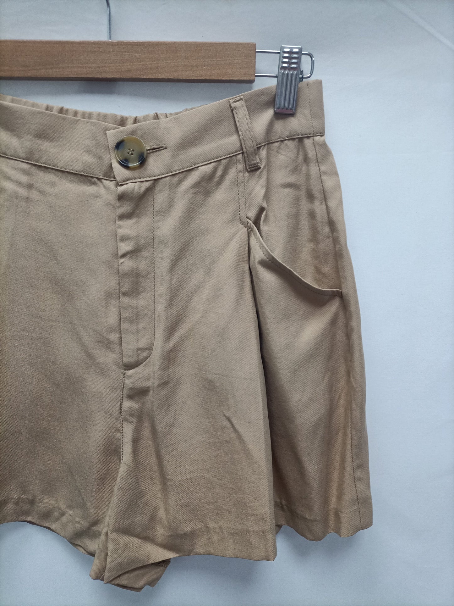 ZARA. Camel Ts Flowing Shorts
