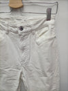 MANGO. Pantalón blanco pana T.36