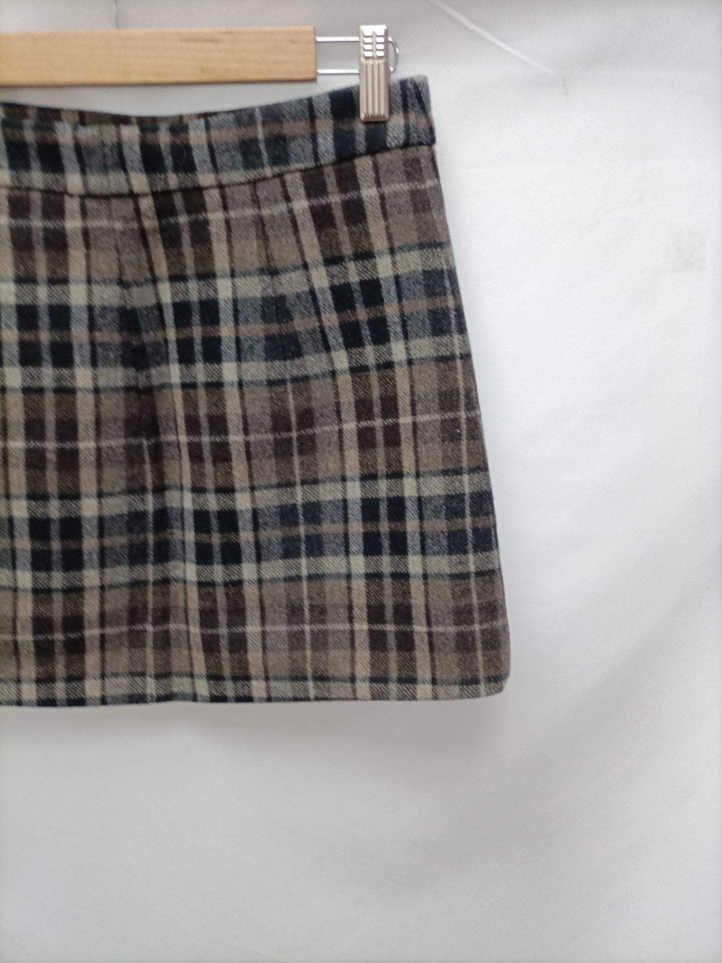 ZARA. Falda corta cuadros T.s