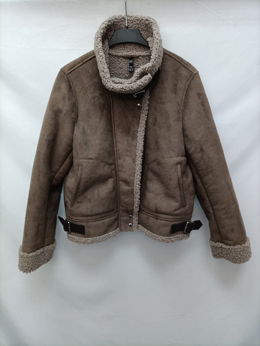 ZARA. Brown sheepskin jacket Tm