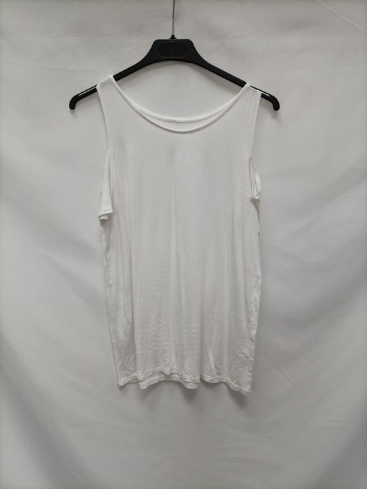 OTRAS. Camiseta blanca hombros  T.u (s)
