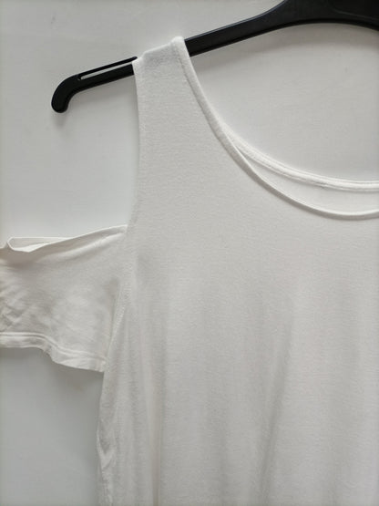 OTRAS. Camiseta blanca hombros  T.u (s)