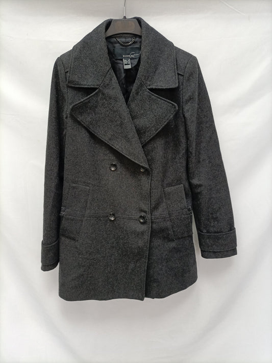 MANGO. Grey double-breasted coat Tm