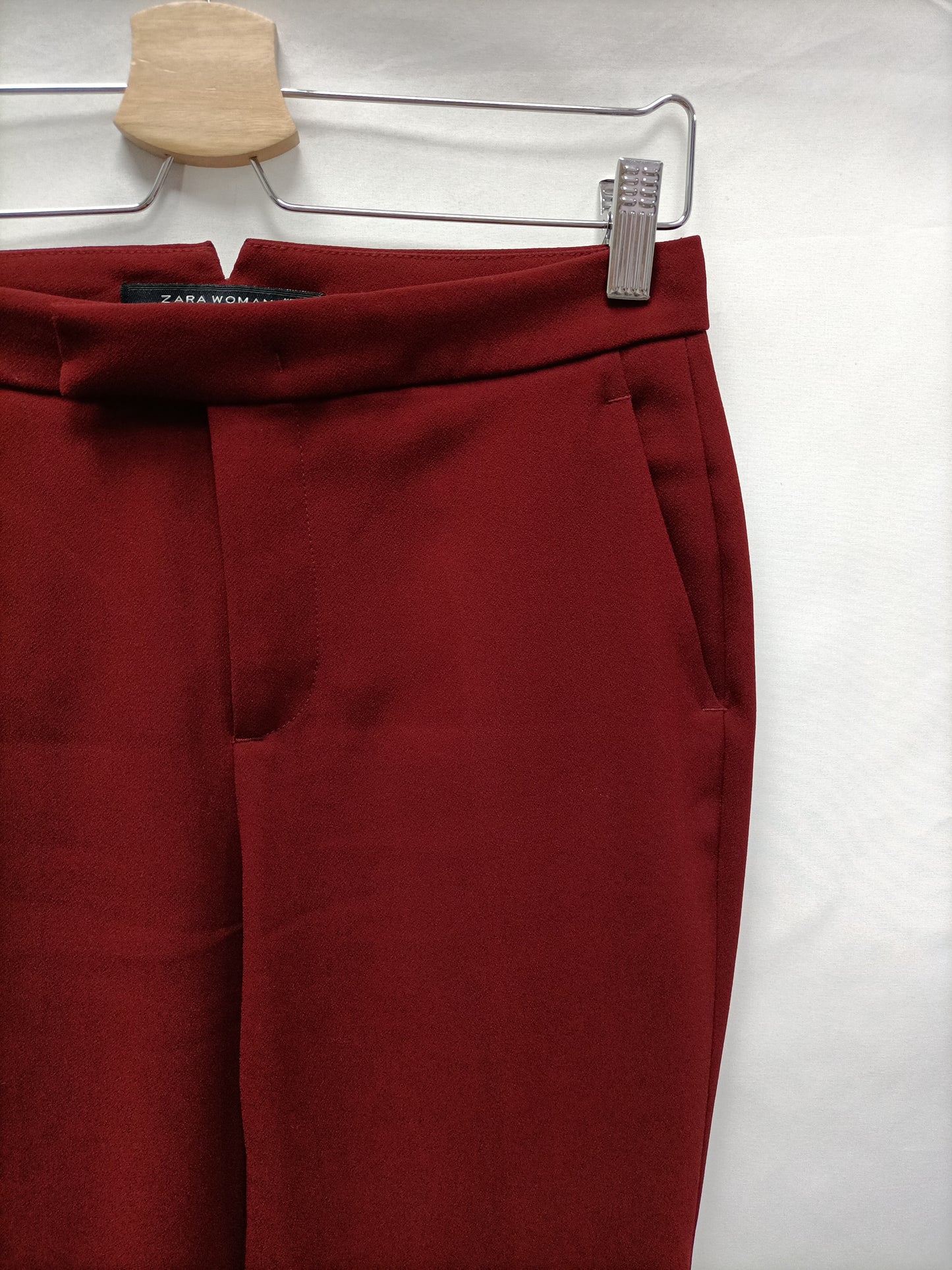 Zara Traje De Zara Baño Mujer Pantalón Burdeos De Vestir