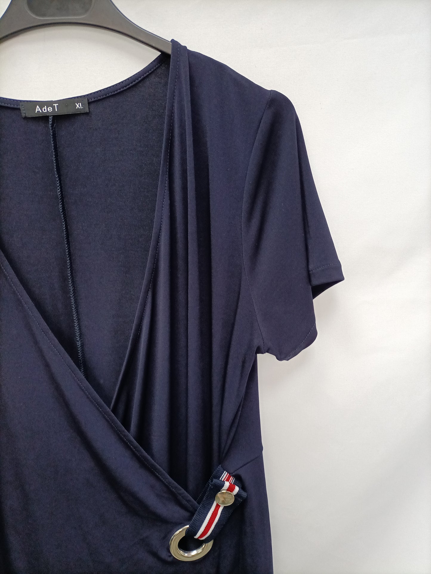 ADET. Vestido azul cruzado T.xl