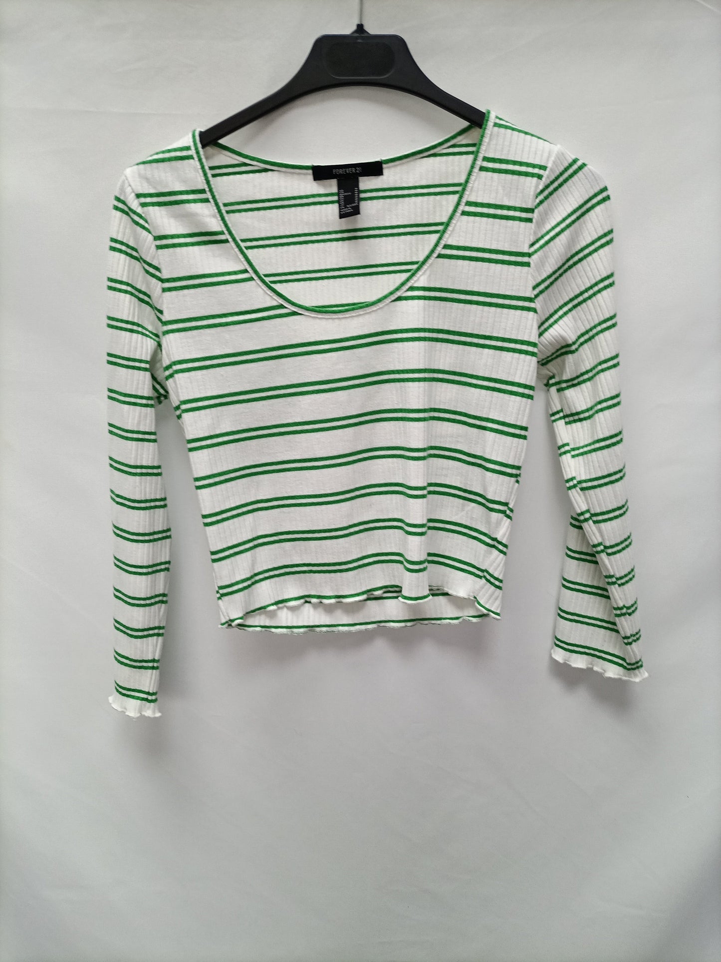 FOREVER21. Top canalé rayas T.m