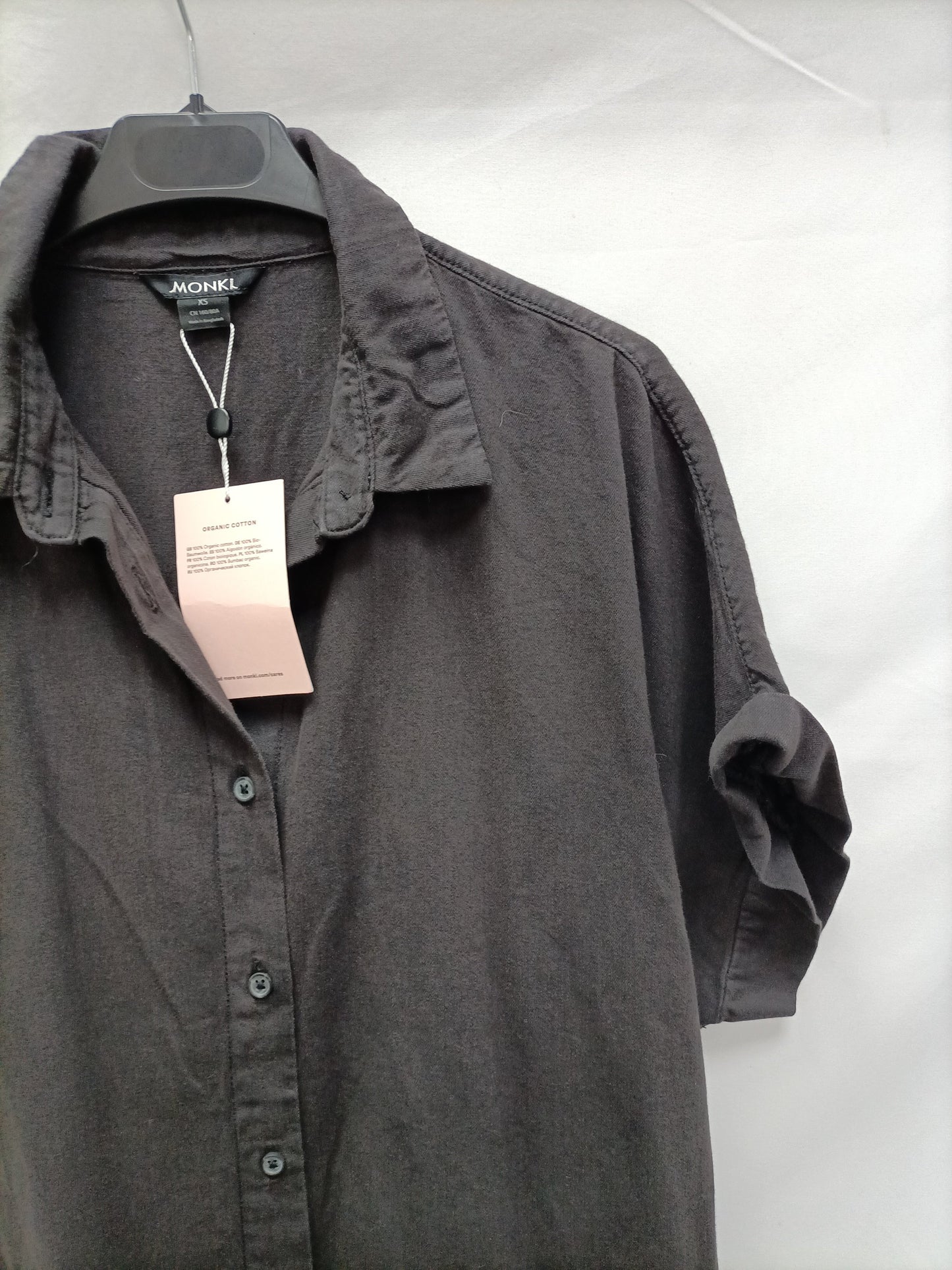 MONKY. Vestido negro camisero T.xs