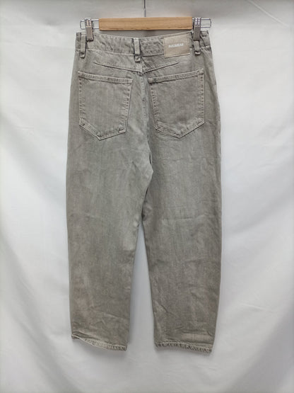 PULL&amp;BEAR. Straight-leg grey trousers, size 34