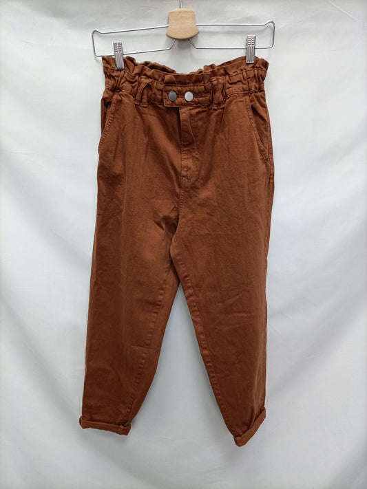 STRADIVARIUS. Pantalón slouchy teja T.s
