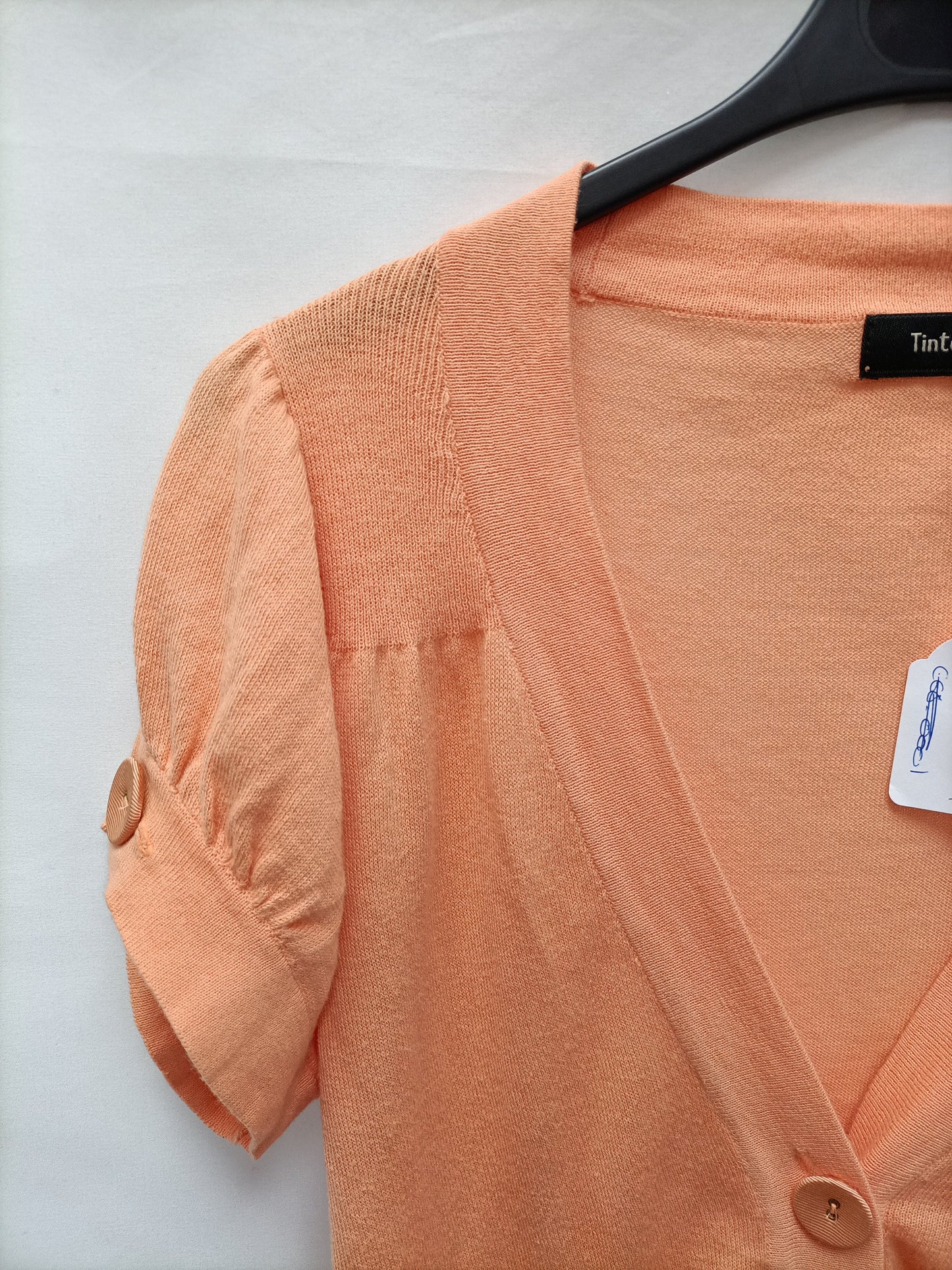 TINTORETTO. Pale orange knit top Ts/m