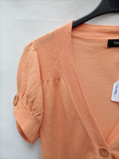 TINTORETTO. Pale orange knit top Ts/m
