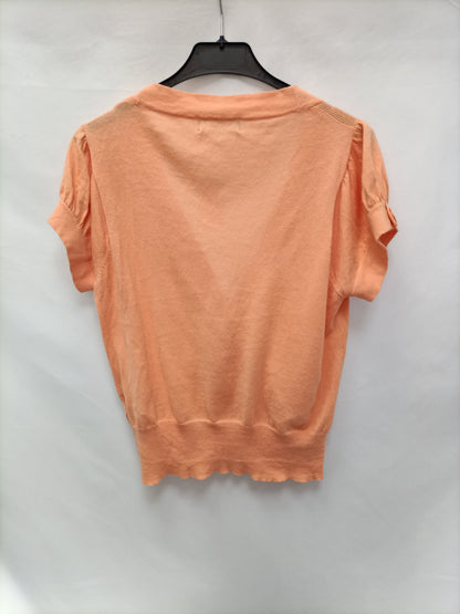 TINTORETTO. Pale orange knit top Ts/m
